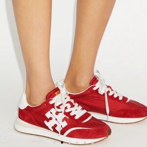 Tory Burch Red and White Women's Sneakers